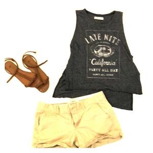 Hollister tank top with split sides